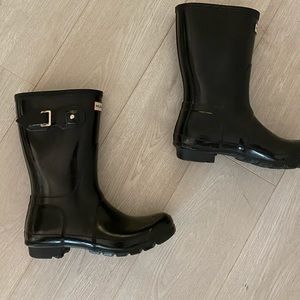 Hunter  original Short Black Gloss Rain Bo…